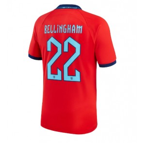 England Jude Bellingham #22 Replica Away Stadium Shirt World Cup 2022 Short Sleeve
